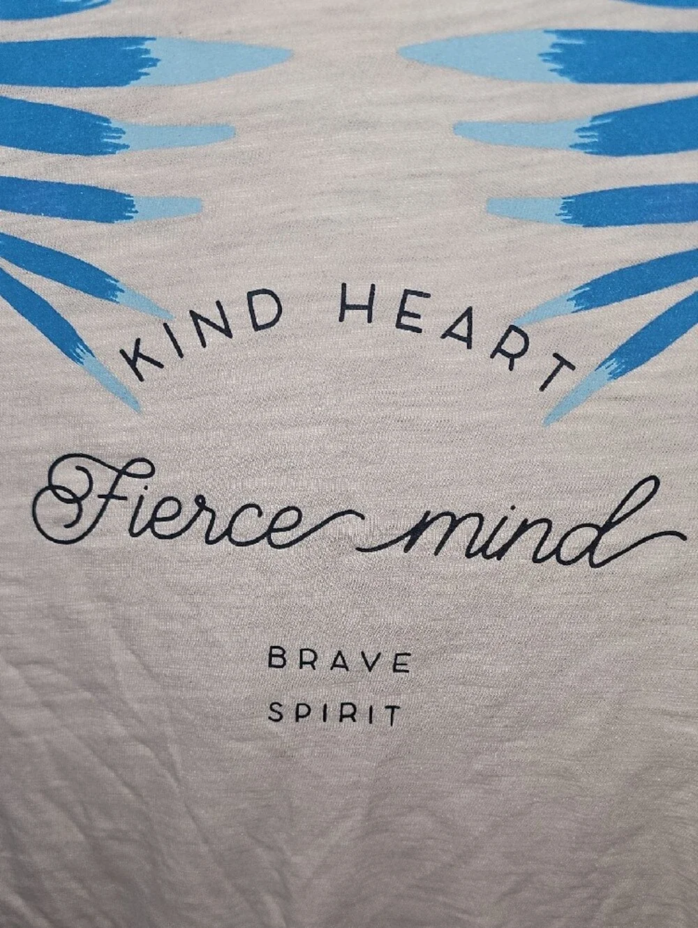 Old Navy Girls White Tee with Blue Palm Graphic Size Xlarge 14/16